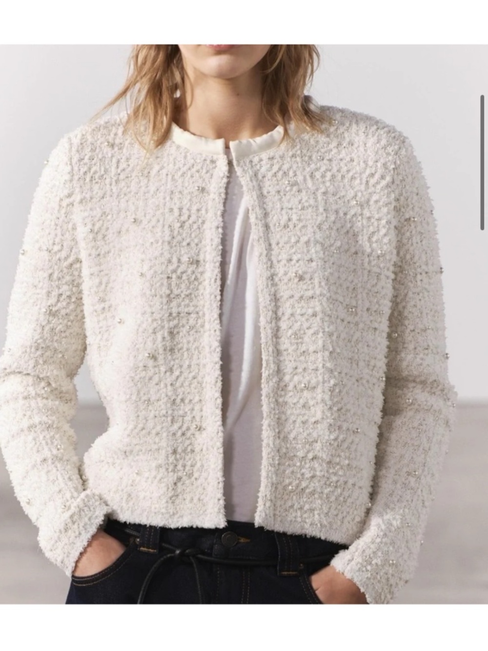 Zara Pearl Cardigan